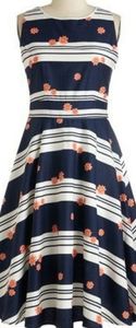Trollied Dolly Chevron Retro Dress